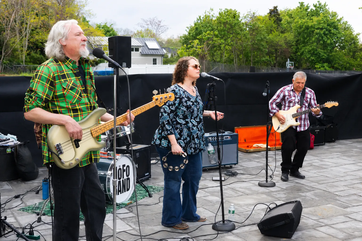 The NoFo Band playing on the patio at North Fork Resort