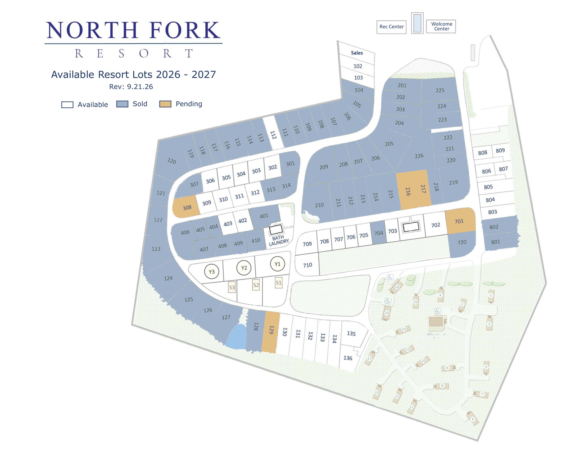 Resort Sales Site Map of North Fork Resort
